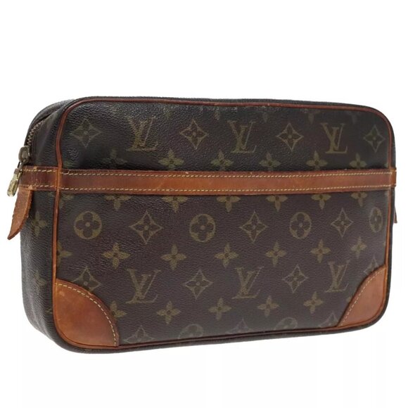 LOUIS VUITTON Monogram Compiegne 28 Clutch Bag M51845 LV Auth 90058 - Picture 1 of 16